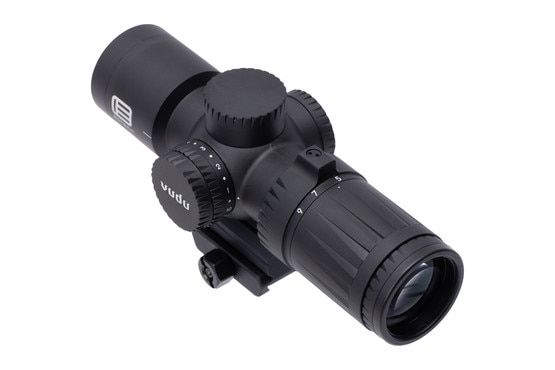 Compact 3-9 rifle scope with illuminated reticle.